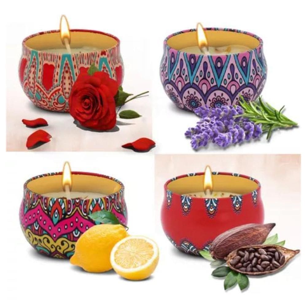 Super Latas Mandala Vela Aromática Vários Aromas E Estampas