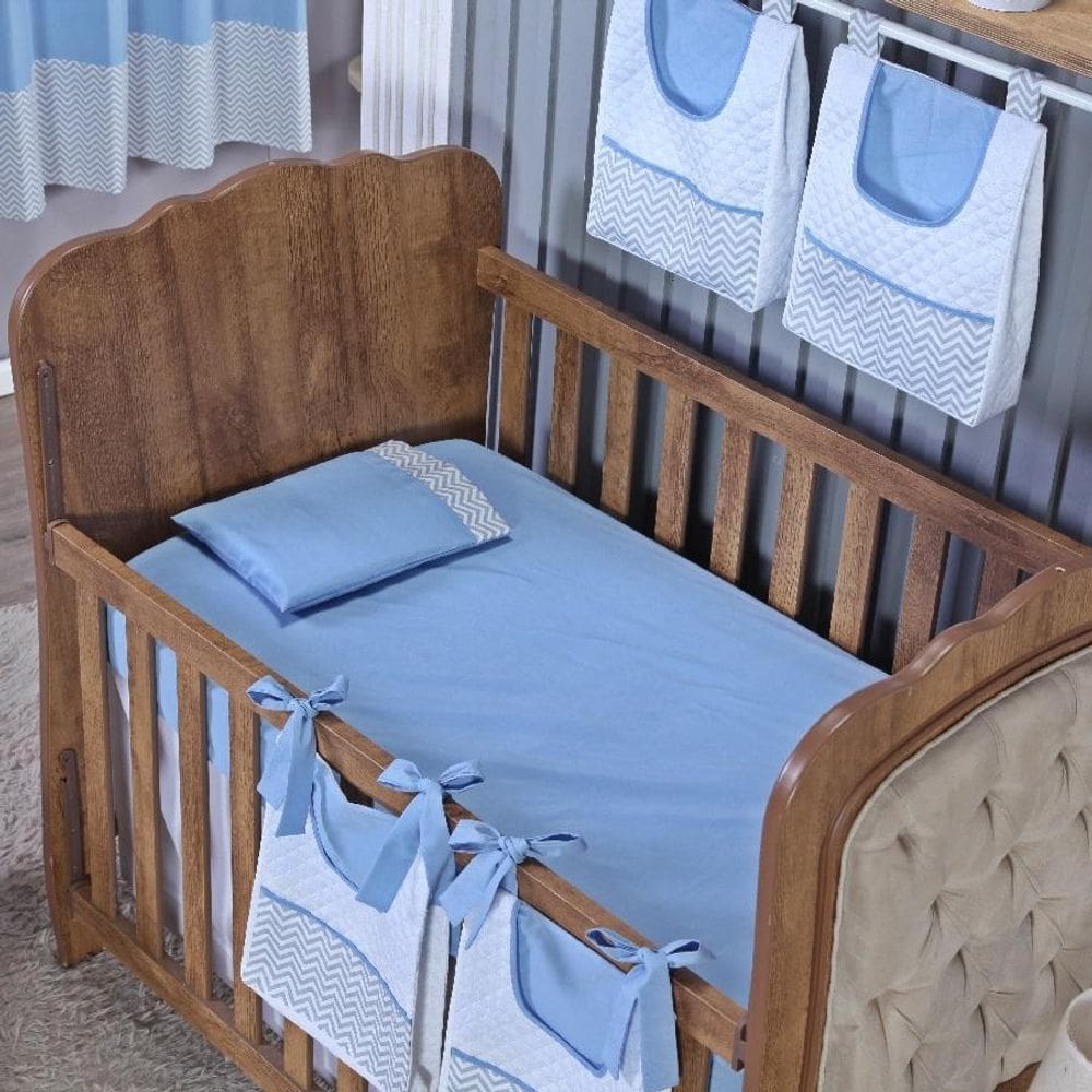 Kit Berço Lençol + Fronha Percal Algodão Menino Menina 2