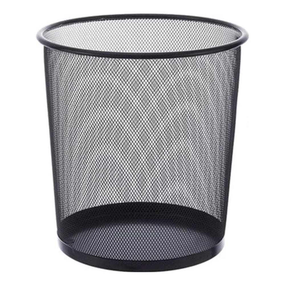 2X Lixeira Metal Aramada 12 Litros Telada Cesto Escritório C