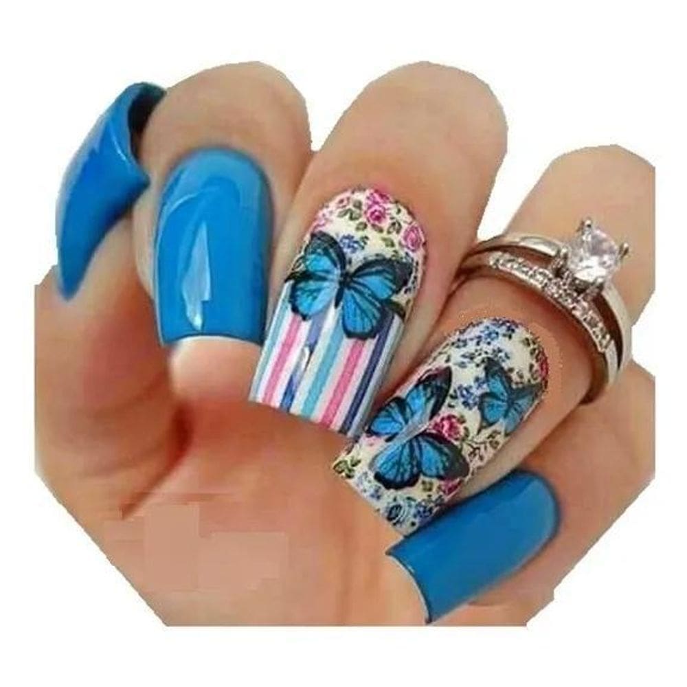 2X Adesivos De Unha 384 Peliculas De Unha Em 32 Cartelas Lux