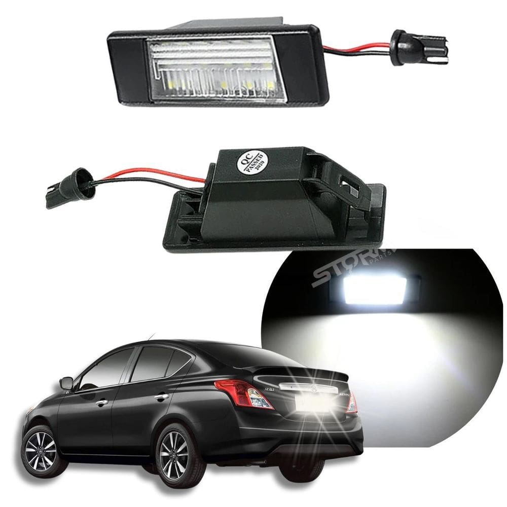 Par de Luz Placa Nissan Versa 2012 a 2020 Lâmpada LED Branco