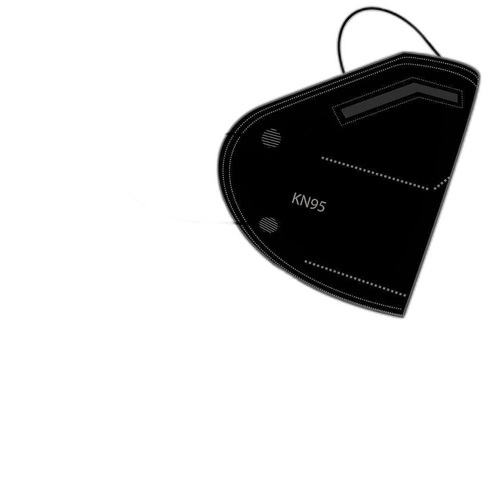 10 Máscaras Kn95 Descartáveis Preta Wwdoll Com Filtro Clipe