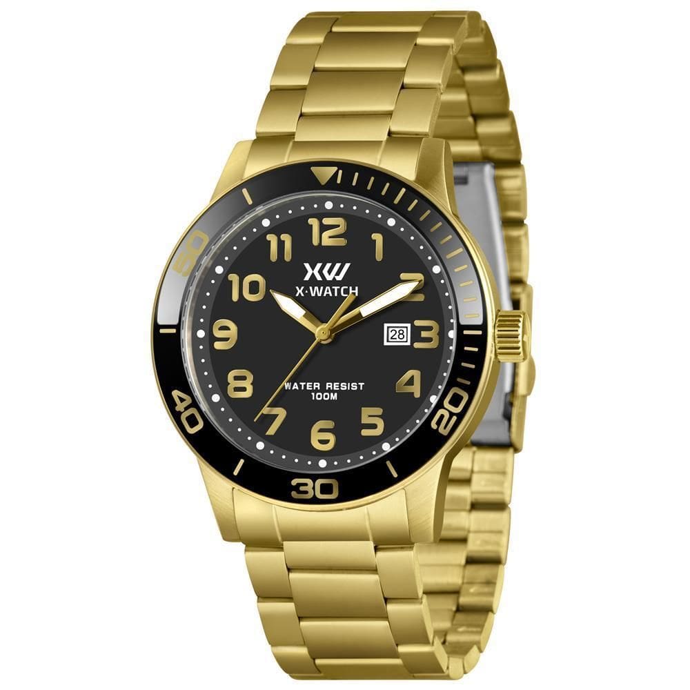 Relógio X-Watch Masculino Ref: Xmgs1045 P2Kx Casual Dourado