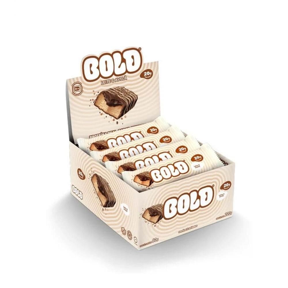 Bold Bar Display  12 Unid De 60G  - Sabor: Leite E Avelã