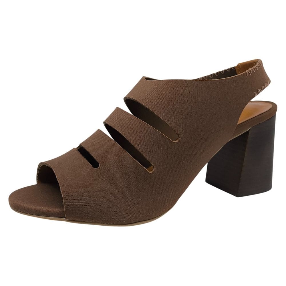 Sandália Feminina Salto Médio Bloco Conforto Chique Bottero