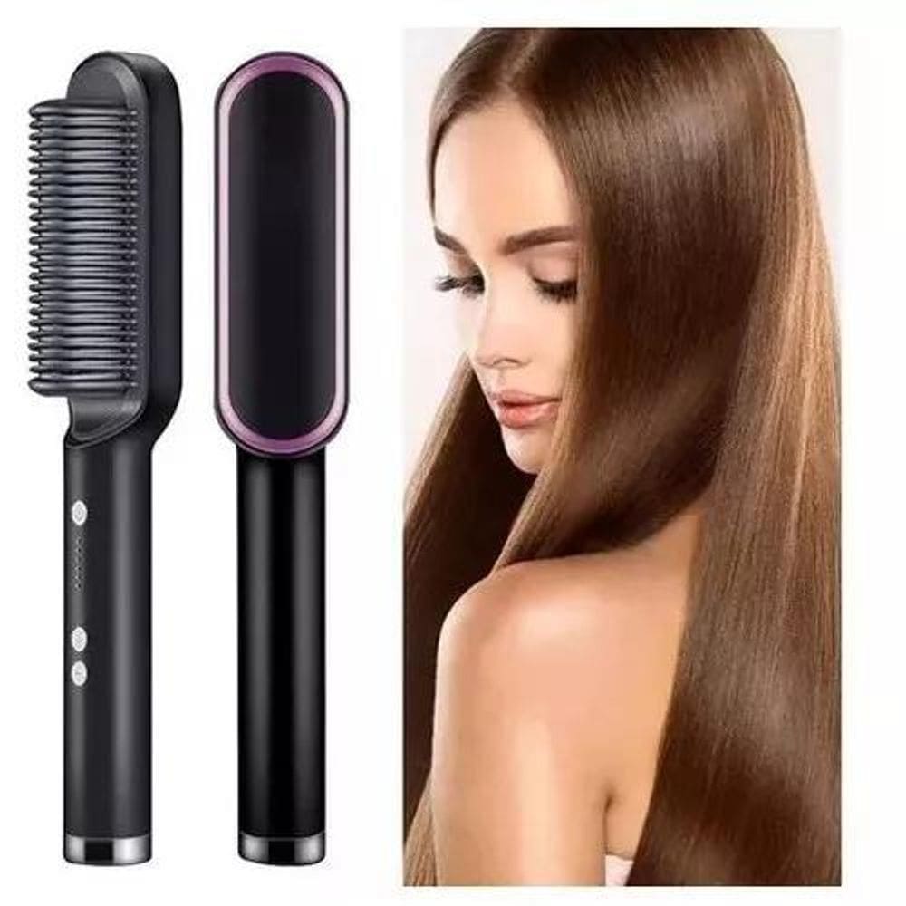 Escova Alisadora Anion Hair Pro 3 Em 1 Bivolt Voltagem