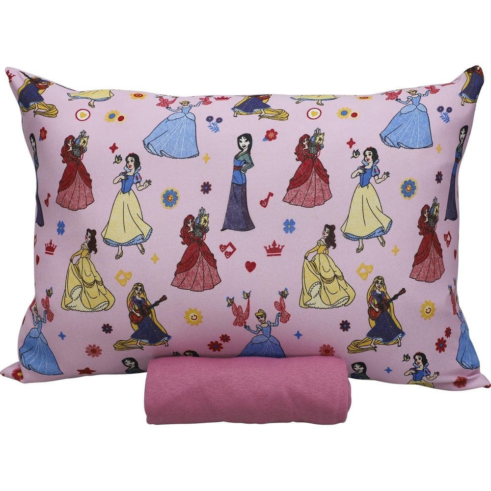 Jogo Cama 100% Algodão Princesas Disney Com Elástico 2 Peças
