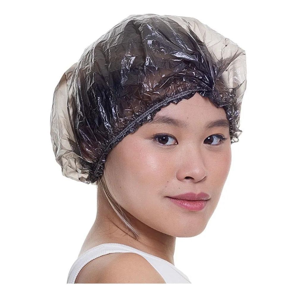 2X Touca Plástica Descartável Preta 100 Unidades Santa Clara