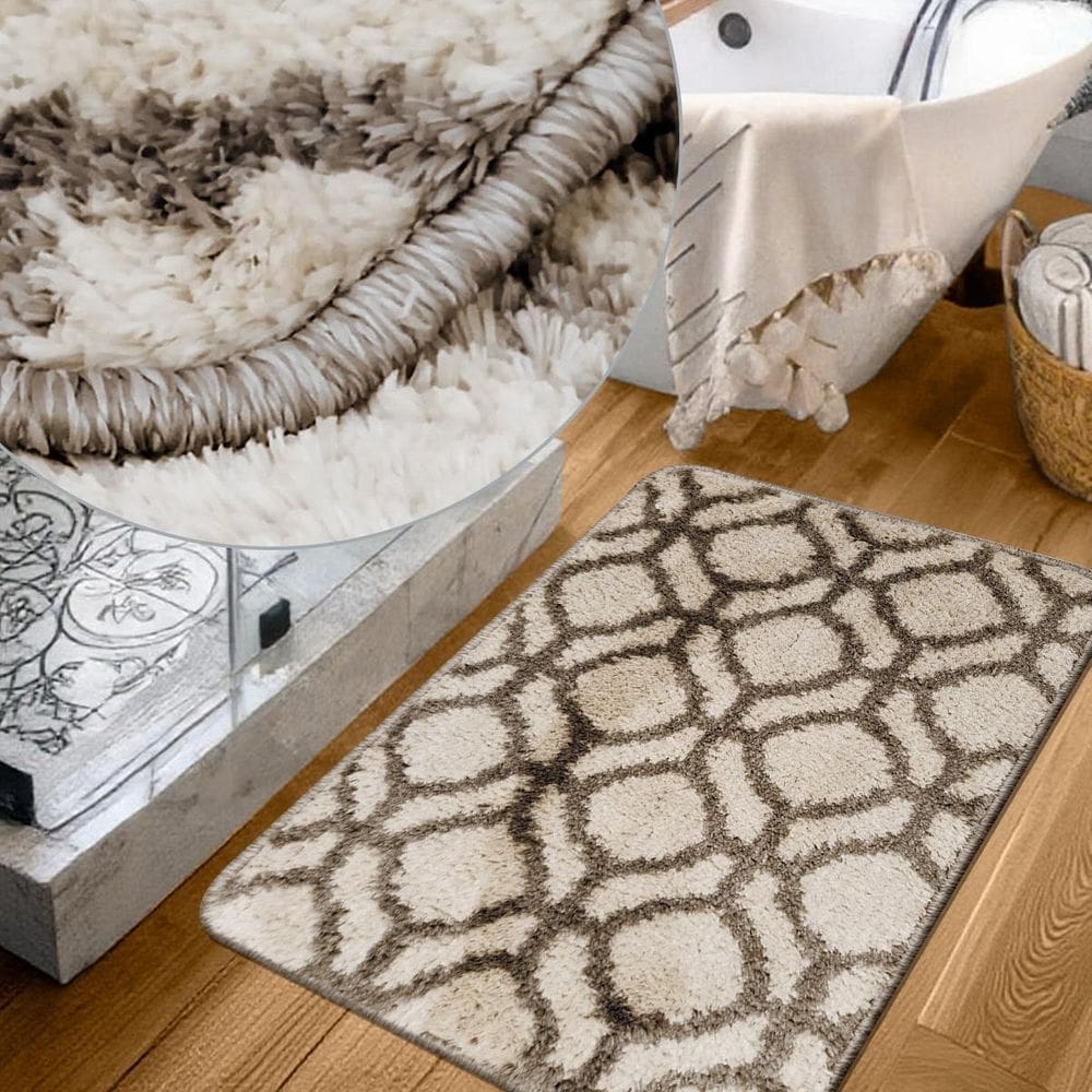 2 Tapete De Banheiro Absorvente Antiderrapante 45X65 Cozu D3