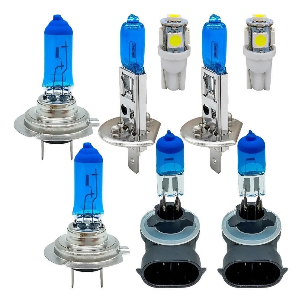 Kit Lâmpadas Super Brancas H1 H7 T10 + Mil - I30 2009 A 2016