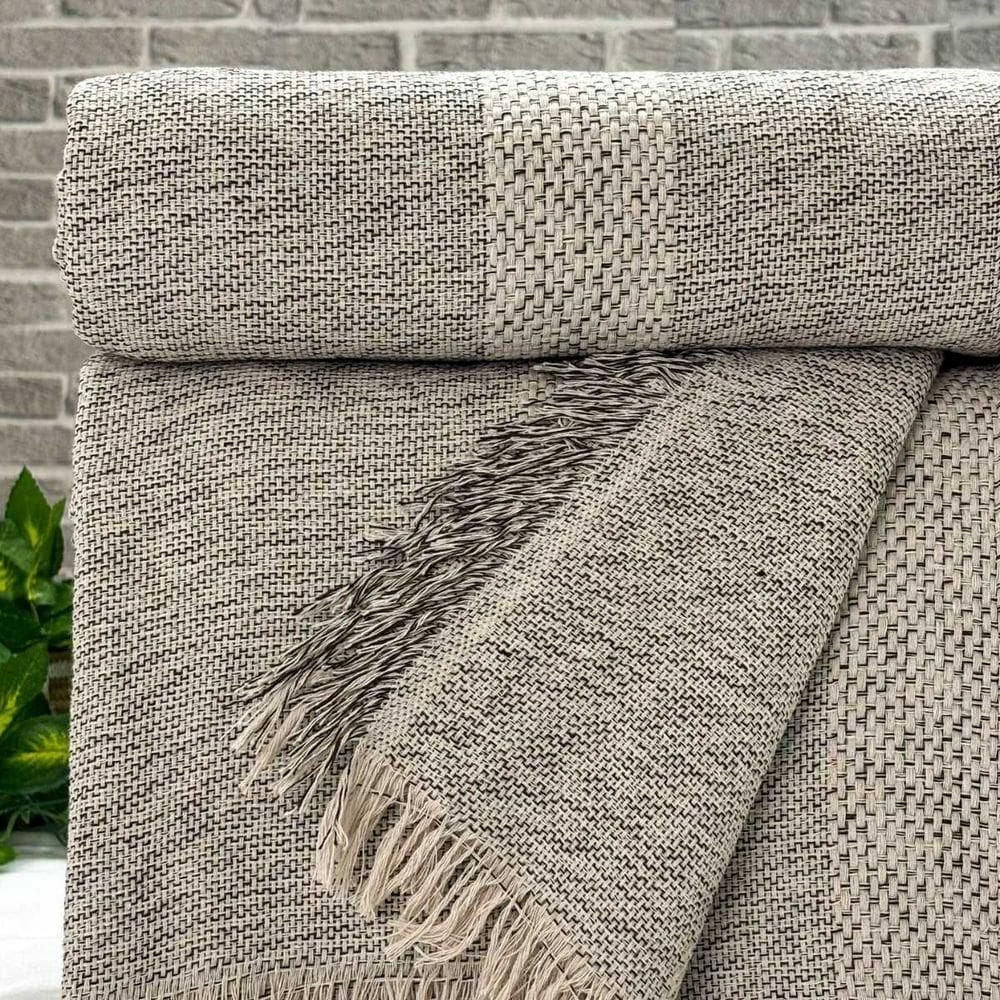 Manta Essenza King 220x260 Cru/tabaco