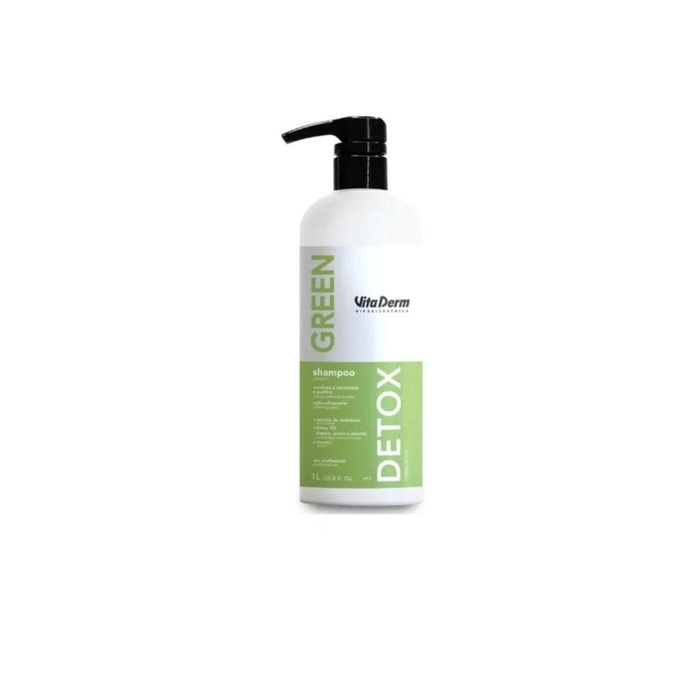 Green Detox Shampoo Vita Derm 1L Impurezas E Metais Pesados