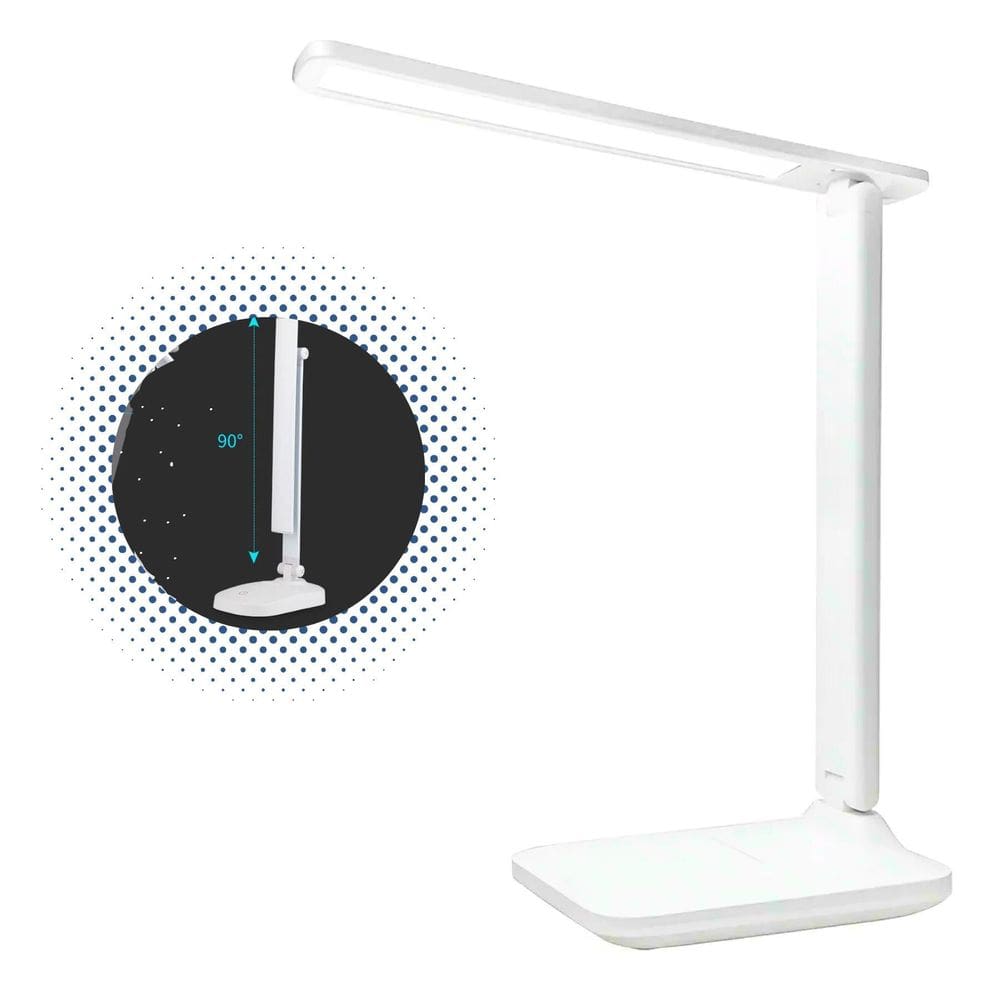 Luminária Articulada Abajur Luz Branca Usb Recarregável Mesa