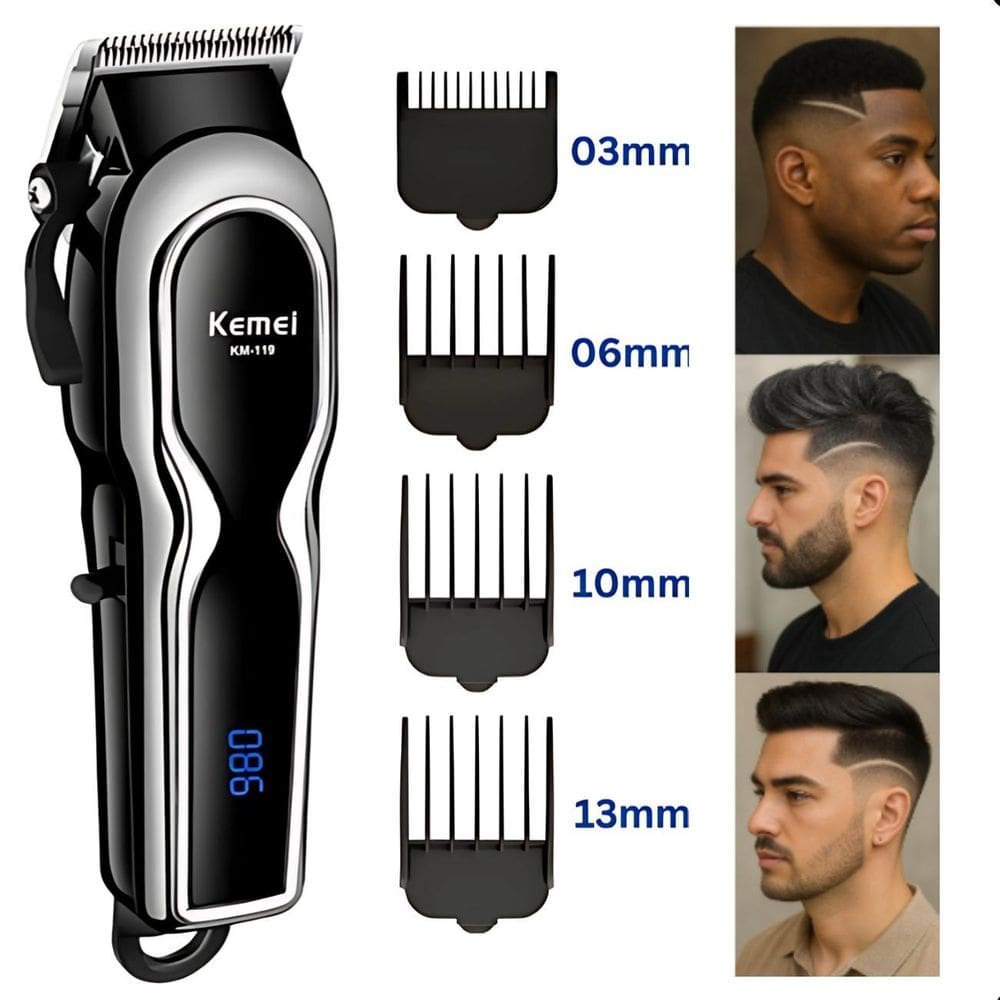 Kemei Km-119 Cortador De Cabelo Display