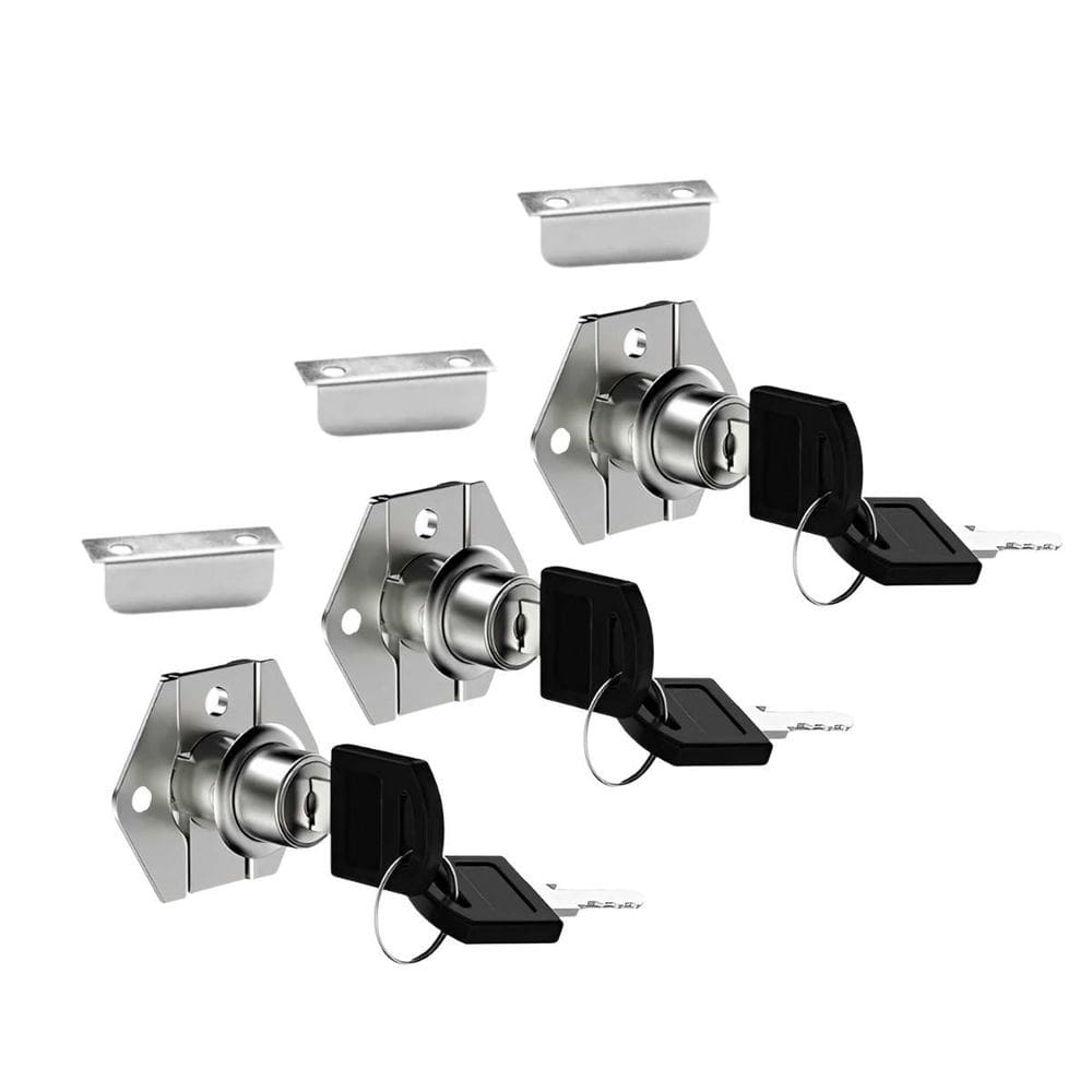 03 Fechadura Porta Gaveta Armario Moveis Cromada 31Mm