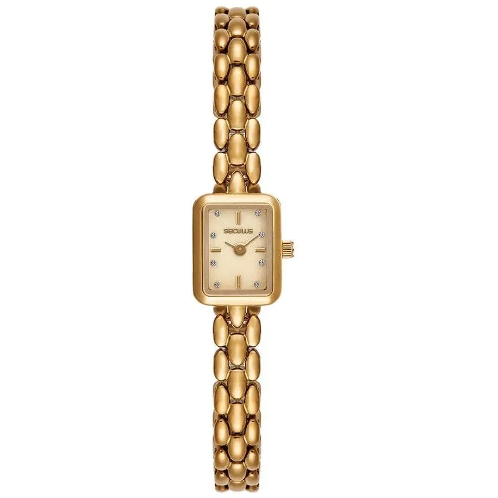 Relógio Seculus Feminino Cristais Mini 23748Lpsvda1