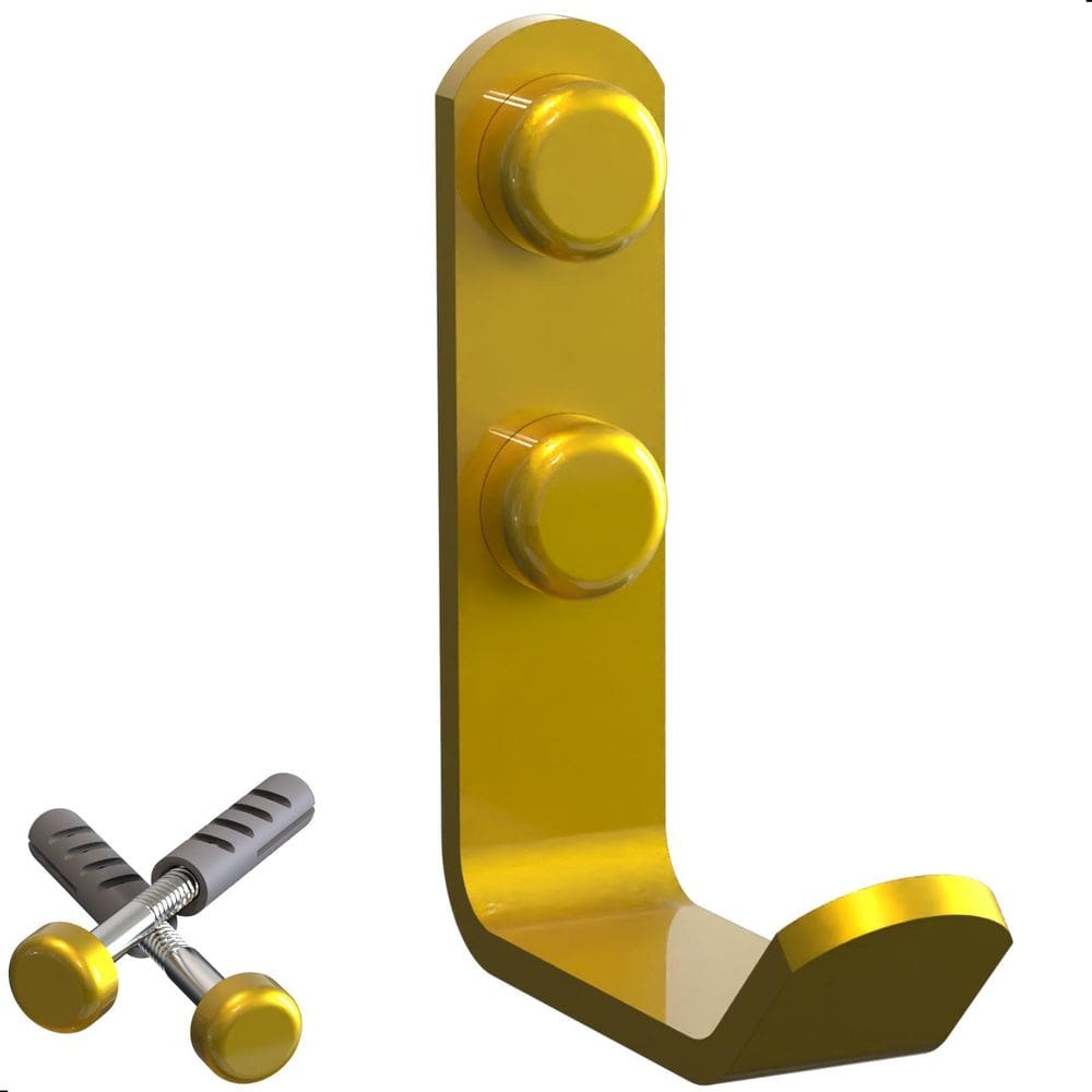 Cabide Gancho De Parede Dourado Para Toalha Plus