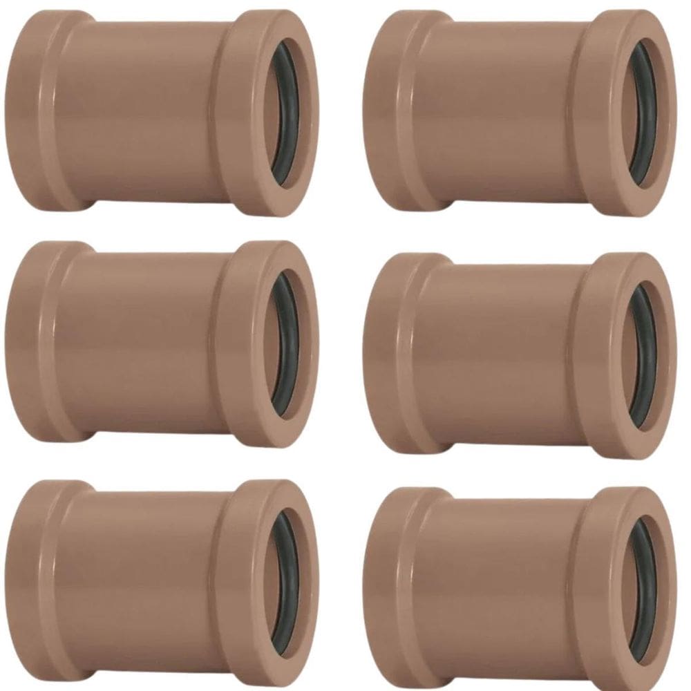 Luva De Correr 40Mm Pvc Encanamento Conexão Kit 06 Un