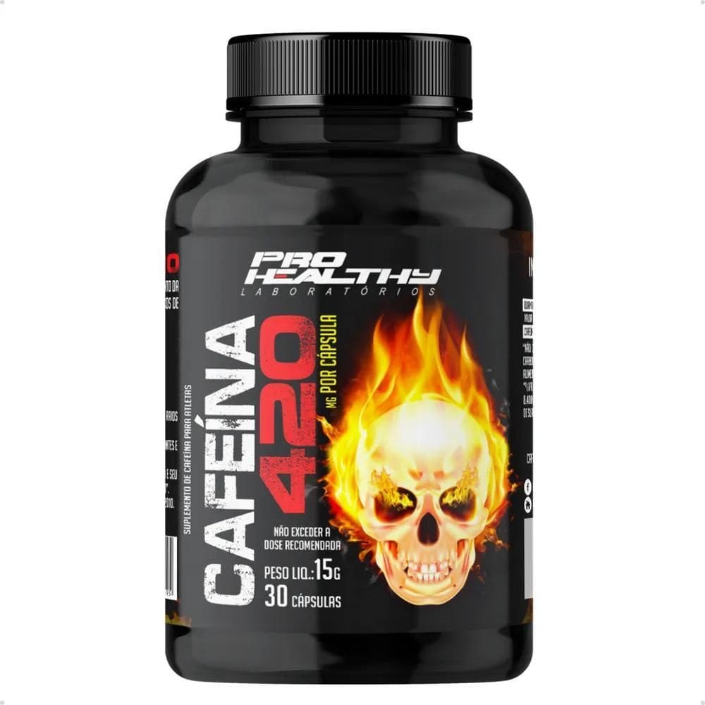 2X Cafeína 420Mg - Pote 30 Cápsulas - Pro Healthy