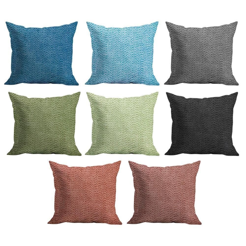 Capa Almofada Em Microfibra 43Cm X 43Cm Linho Em Relevo Rio