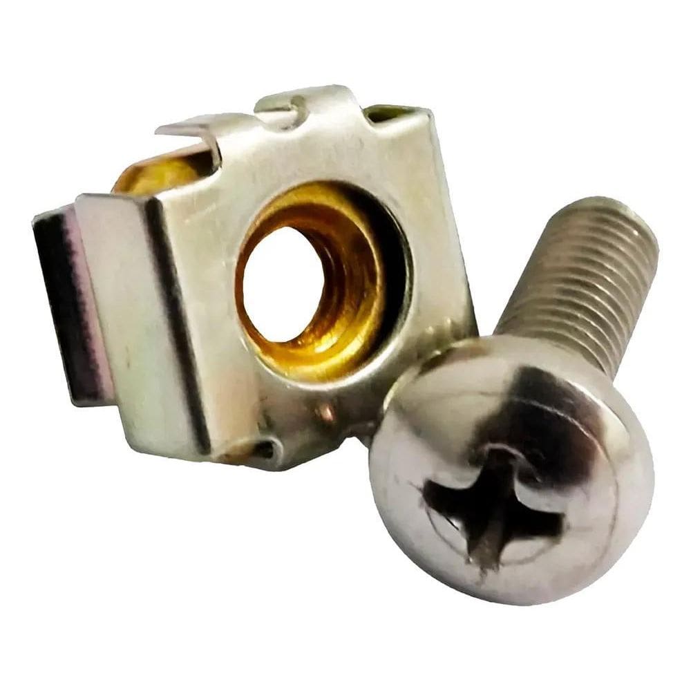2X Kit Porca Gaiola E Parafuso Para Rack De Telecom 100 Pçs