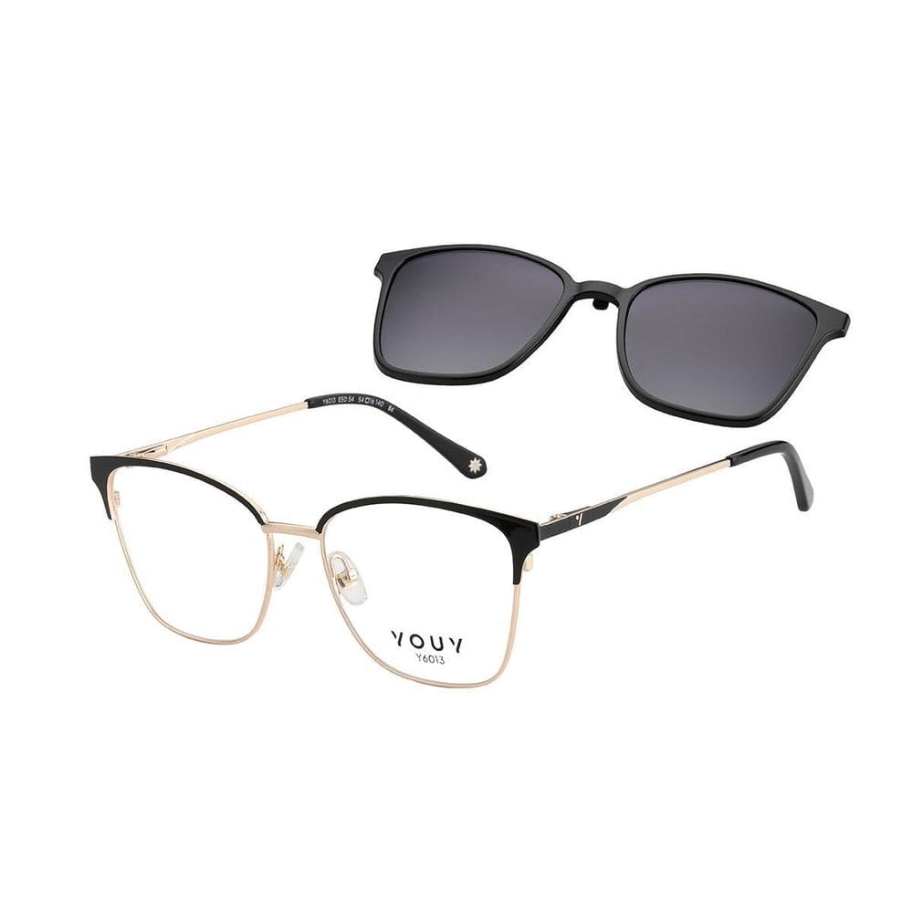 Armação De Óculos Youy Y6013E5054 Preto Brilho