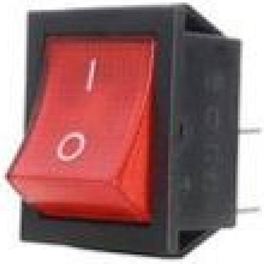 10 Botão Liga/Desliga Kcd4-104 Vermelha Universal 4T Luminos