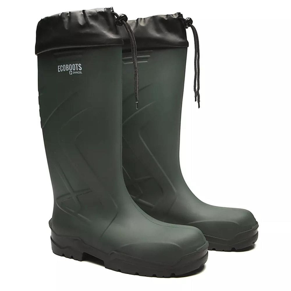 Bota Pvc Ecoboots C/Longo C/Amarra Verde Antiderrapante - 39