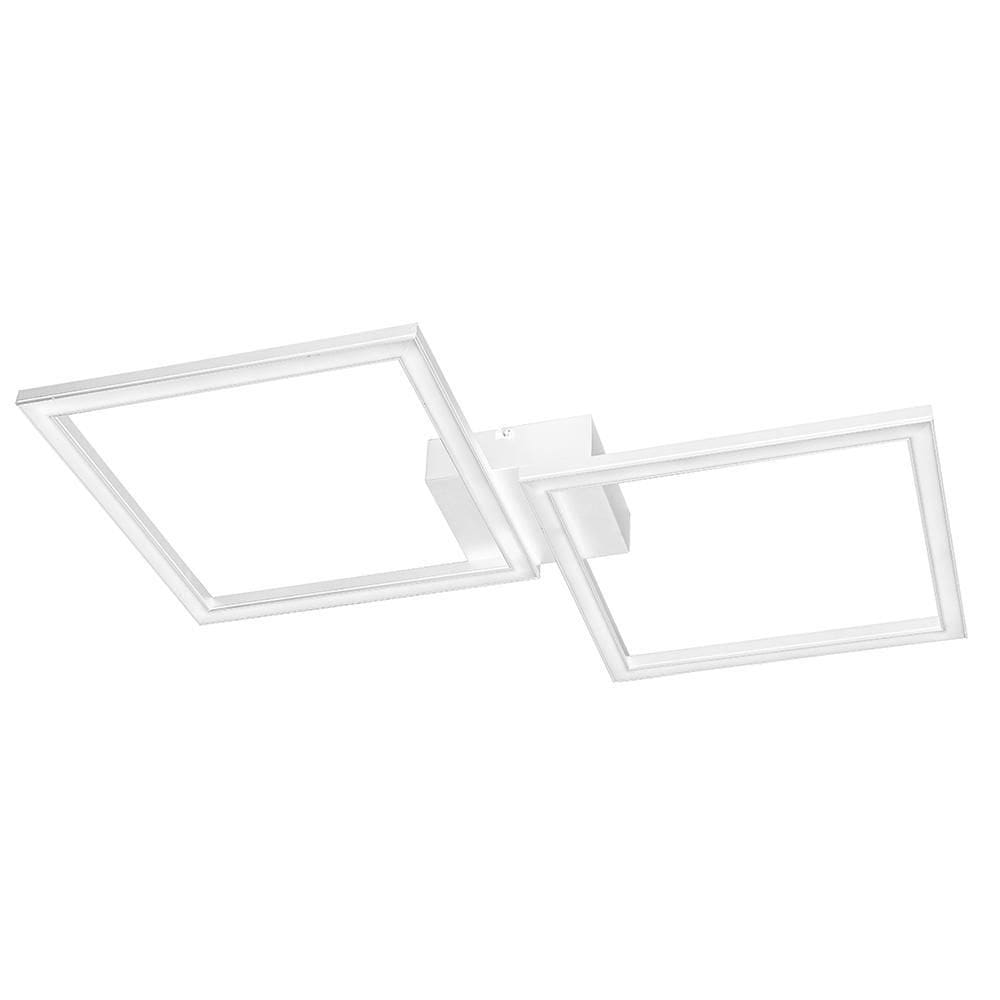 Plafon Sobrepor Led Perfil Led Duplo 48W Design Moderno