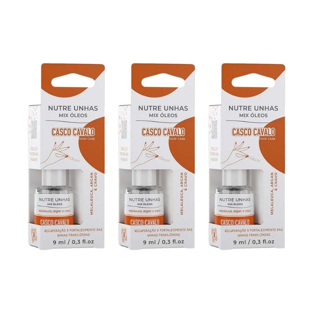 Casco De Cavalo Trop Care Nutri Unhas 9Ml - Kit Com 3Un