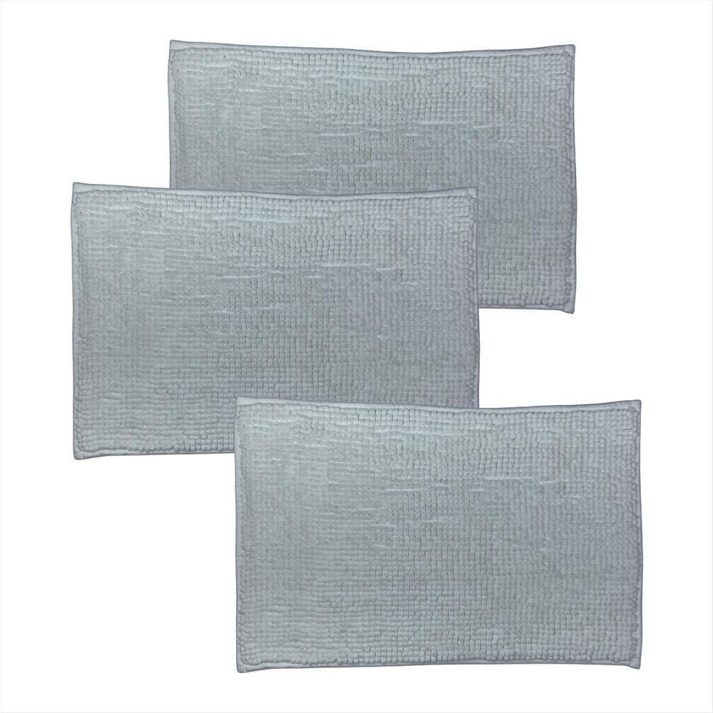 Kit 3 Tapete Microfibra Seca Rápido Macio Box Canto Banheiro