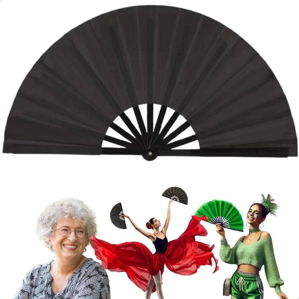 2X Leque Oriental Grande Dança Kung Fu Tai Chi Chuan Abanado