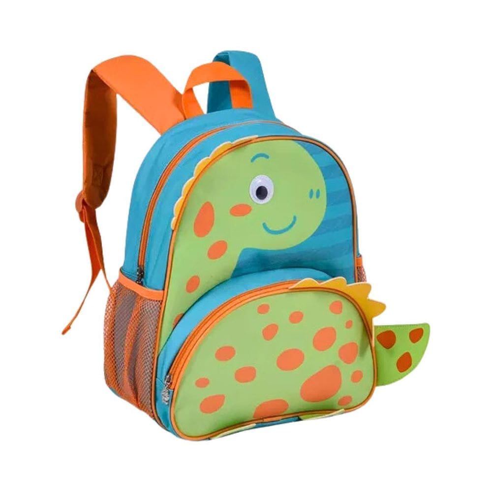 Mochila De Costas Dinossauro Verde 13 Clio Pets Cp24509D