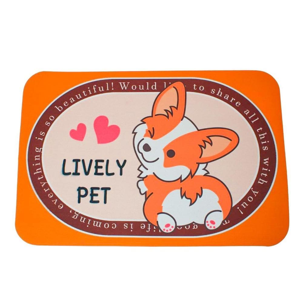 Tapete Secagem Rapida Retangular Estampado:Raposa Laranja