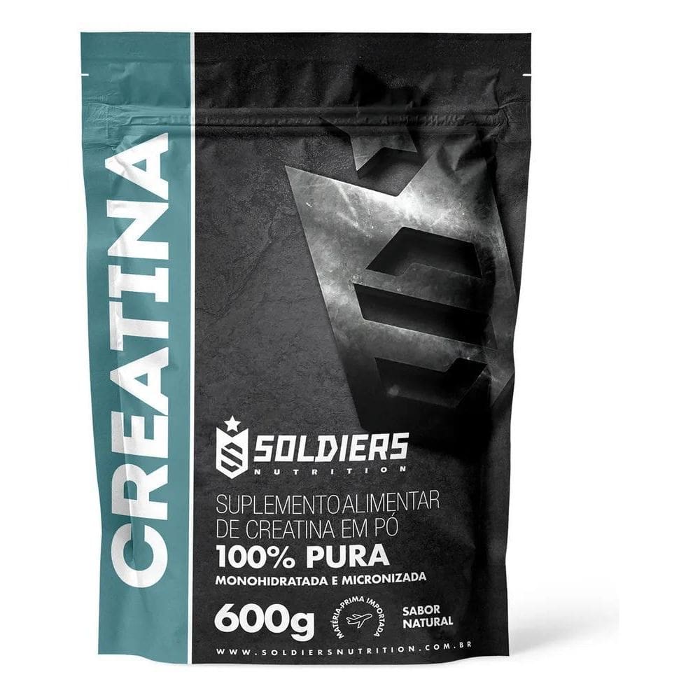 2X Creatina Monohidratada 600G 100% Pura Soldiers Nutrition