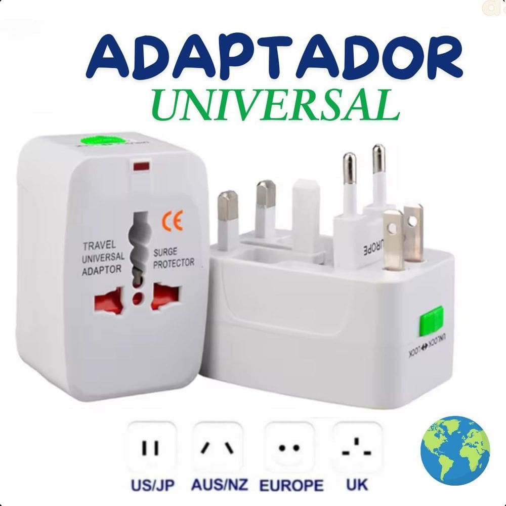 Adaptador Universal Para Tomadas De Eua, Europa E Ásia