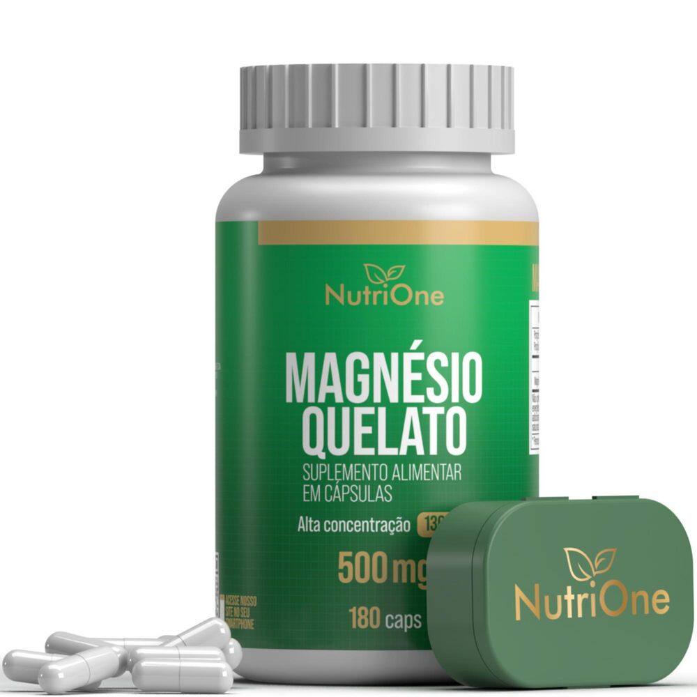 Magnésio Quelato  Bisglicinato  180 Cáps 500Mg - Nutrione