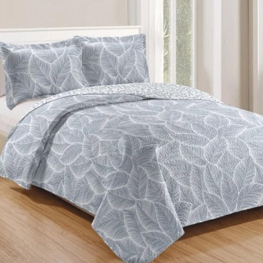 Kit Cobre Leito Colcha Mix King Estampado Dupla Face Floral