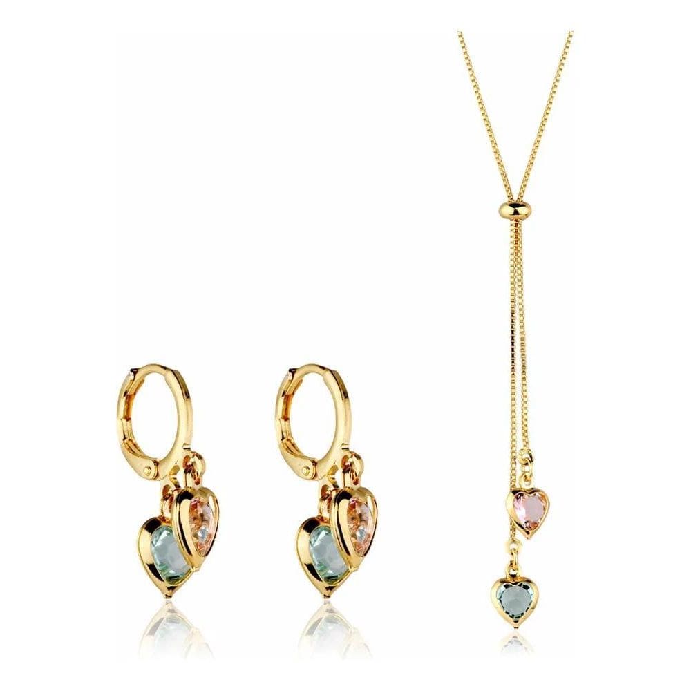 2X Kit Brinco Colar Corrente Argola Pequenos Antialérgico Lu