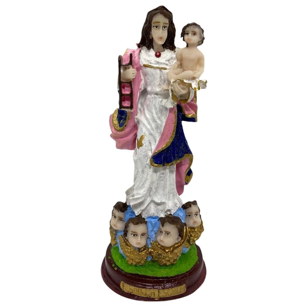 Escultura Nossa Senhora Da Escada 16 Cm Em Resina