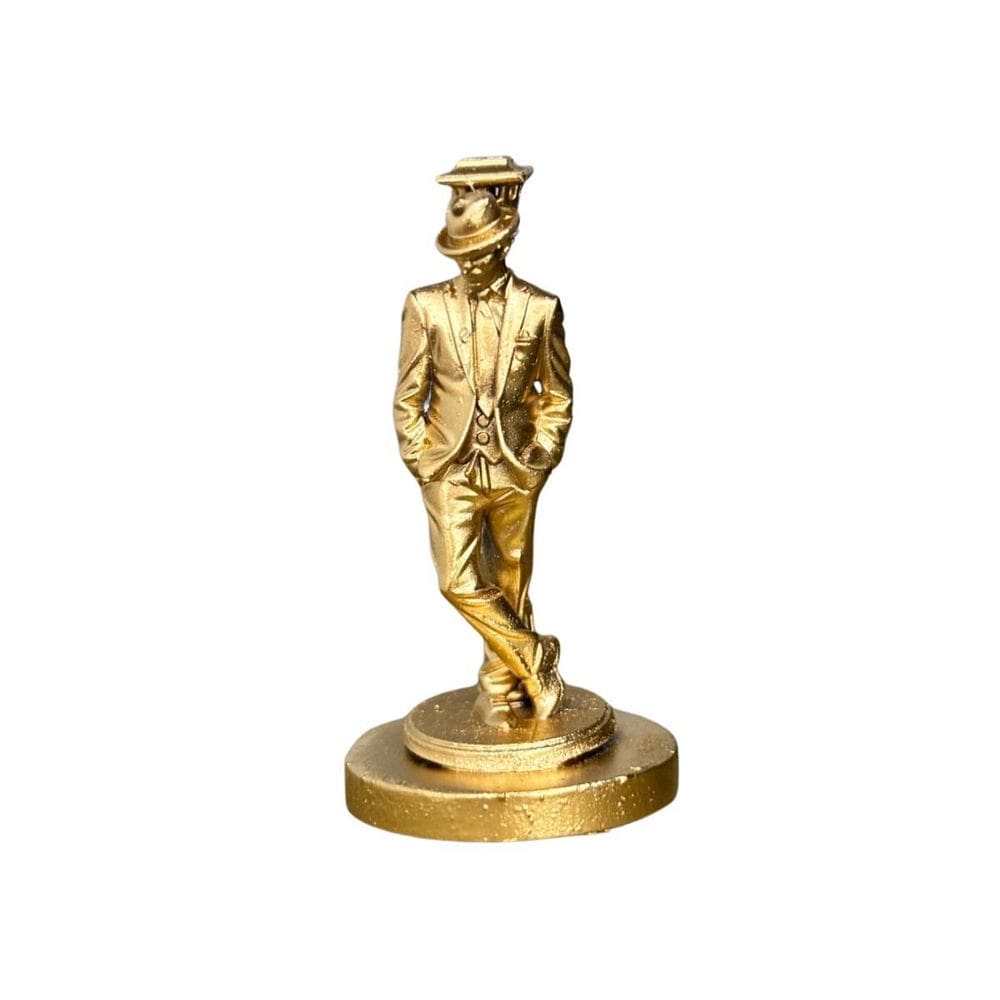 Miniatura Religiosa Orixás E Guias Em Resina 3D Dourada 5 Cm