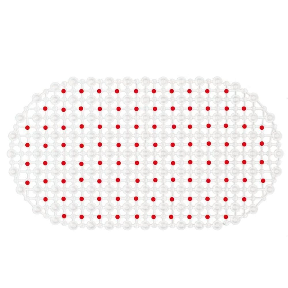 Tapete Para Box Cristal Oval - Transparente Vermelho
