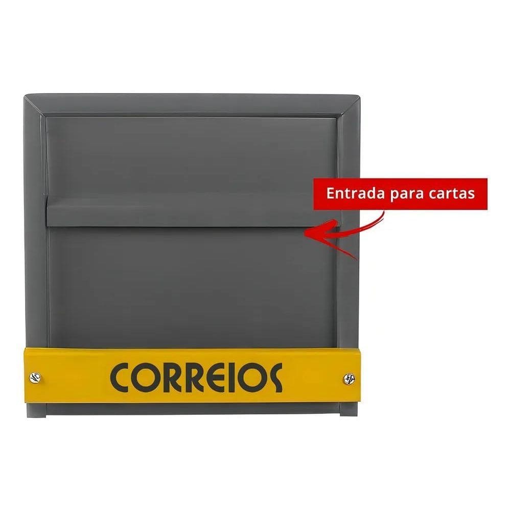 Caixa De  Carta Grade Horizontal, Portao Basica Cor C