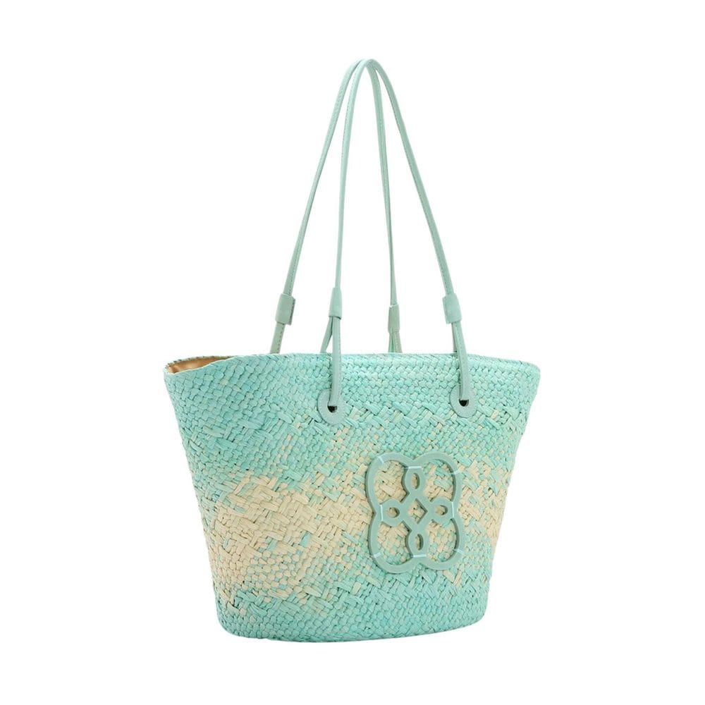 Bolsa Praia Luxo Feminina Palha Ombro Chenson - Azul Claro