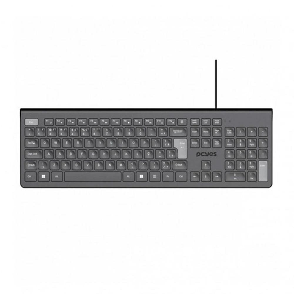 Teclado Usb Soft Com Multimídia 2Mt Ptosf2Ab 108068 Pcyes