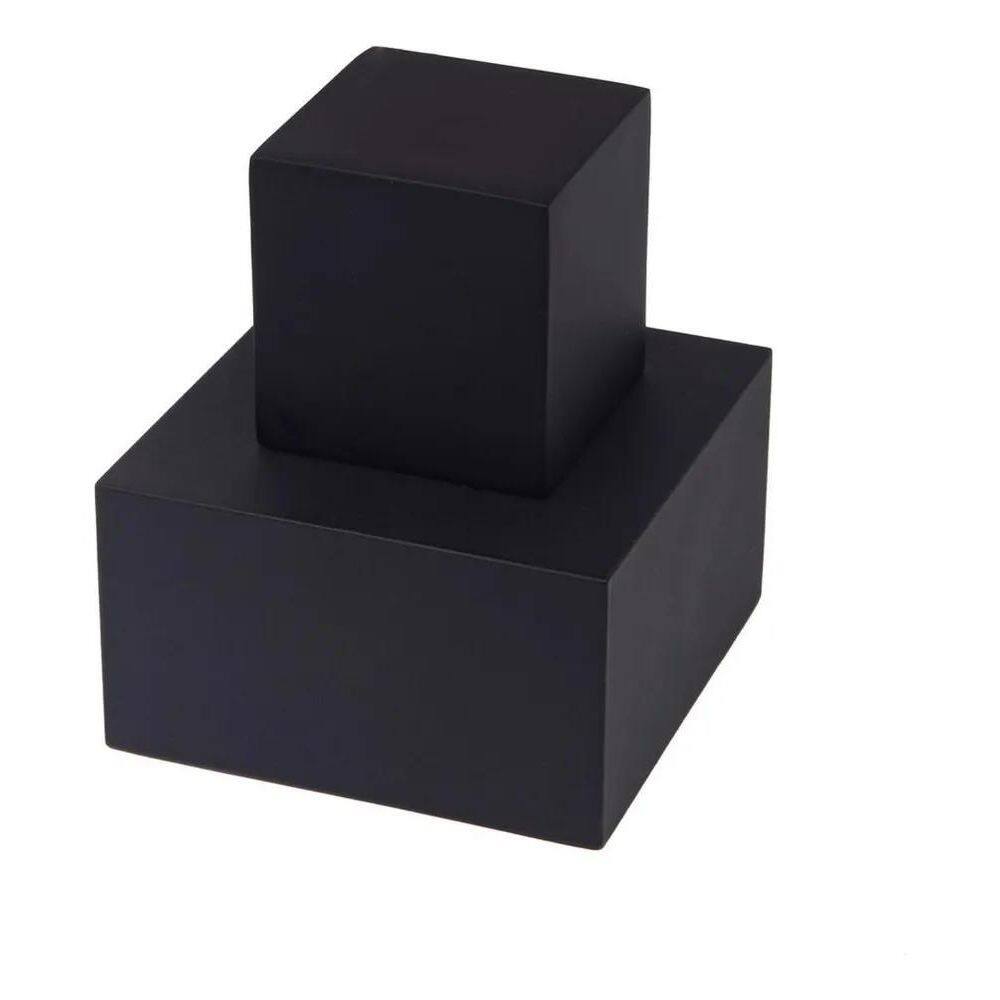 2X Acabamento De Registro Quadrado Grande - Preto Fosco