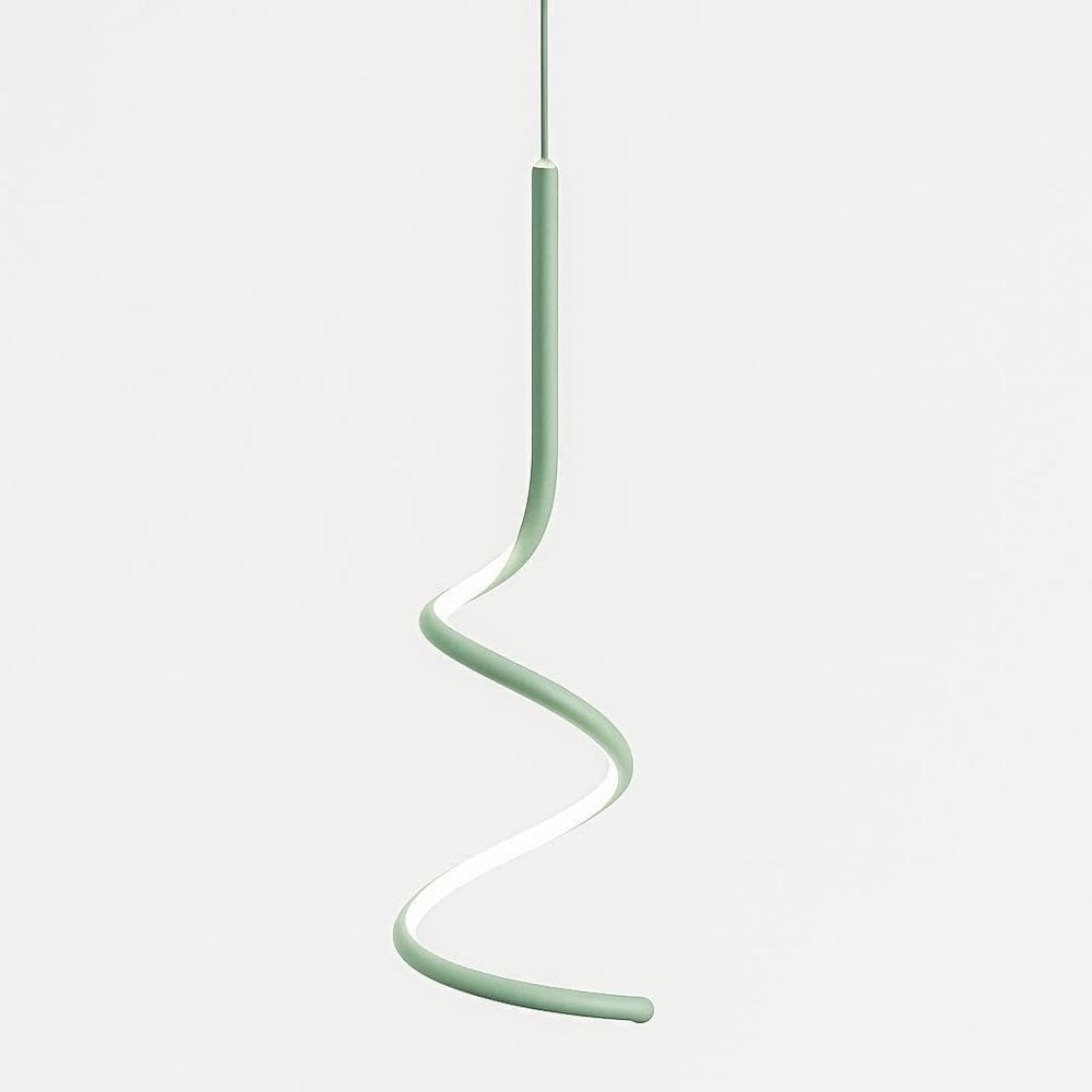 Pendente De Led Luminaria Verde 30W Branco Quente 150 Cm