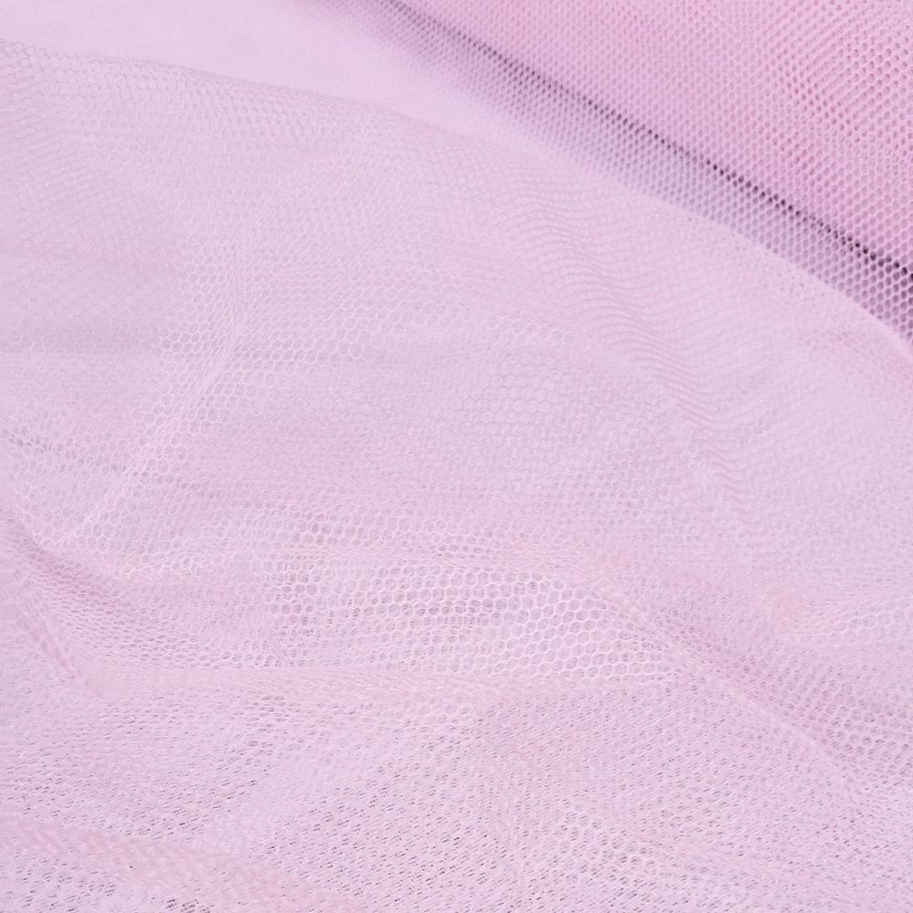 3 Metros Tecido Filó Grosso Armação De Vestido Rosa Claro