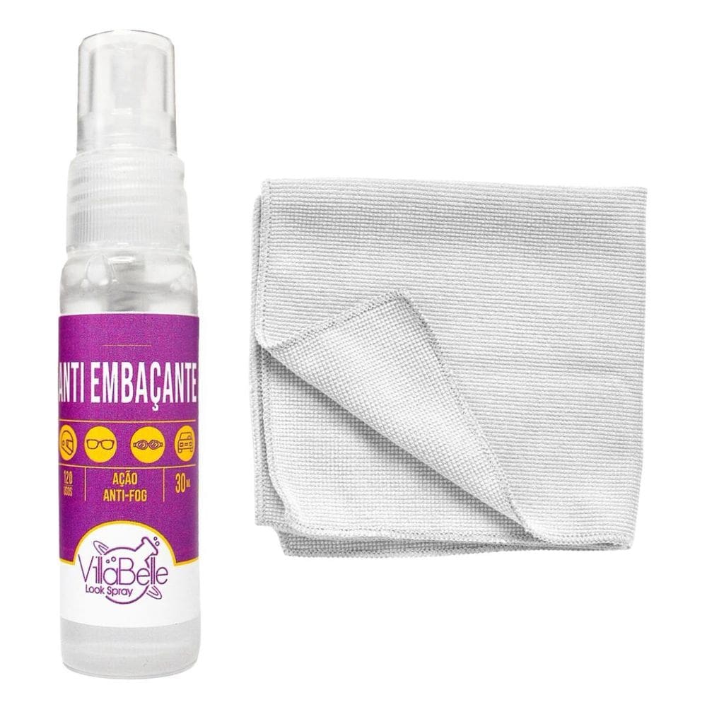 Kit Antiembaçante Óculos E Celulares Pano Microfibra Branco