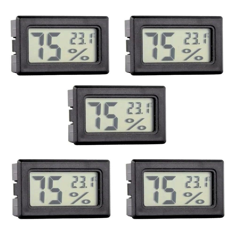 2X Kit 5 Termo-Higrômetro Digital Higrômetro Chocadeira